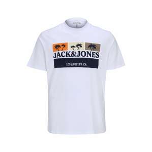 Jack & Jones Plus Tričko 'Malibu'  zmiešané farby / biela