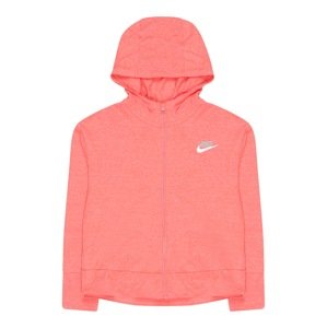 Nike Sportswear Tepláková bunda  sivá / biela / s ružovými fľakmi