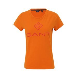 GANT Tričko  oranžová / tmavoružová