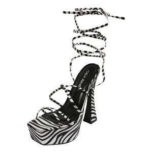 Public Desire Remienkové sandále 'ENDLESS POTENTIAL'  biela / čierna