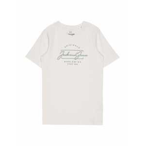 Jack & Jones Junior Tričko 'Elden'  smaragdová / biela