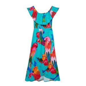 Desigual Letné šaty 'Pahoa'  modrá / tyrkysová / koralová / ružová