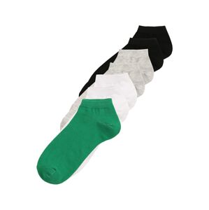 Jack & Jones Junior Ponožky 'PARKER'  sivá melírovaná / zelená / čierna / biela