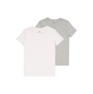 OVS Tričko  sivá melírovaná / prírodná biela
