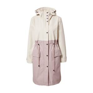 RINO & PELLE Prechodný kabát  šedobiela / pastelovo fialová