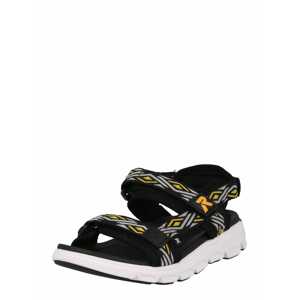 Rieker Evolution Remienkové sandále  čierna / biela / žltá