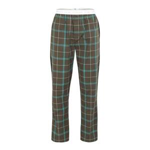 Calvin Klein Underwear Pyžamové nohavice  tyrkysová / zelená / biela