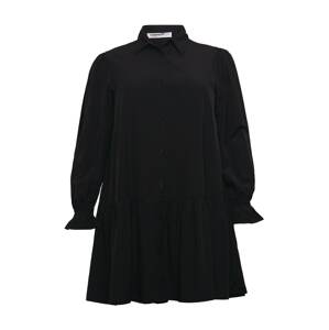 GLAMOROUS CURVE Košeľové šaty  čierna