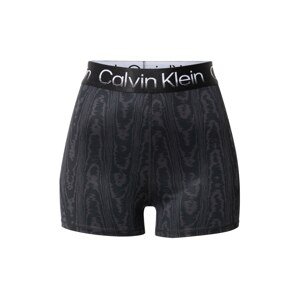Calvin Klein Performance Športové nohavice  tmavosivá / čierna / biela