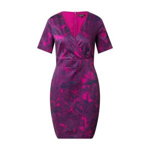 COMMA Puzdrové šaty  tmavomodrá / fialová / ružová