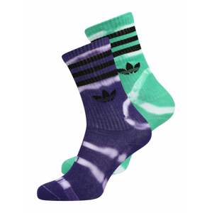ADIDAS ORIGINALS Ponožky  zelená / tmavofialová / biela / čierna