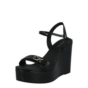 Calvin Klein Remienkové sandále  čierna / strieborná