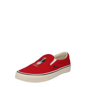 Polo Ralph Lauren Slip-on obuv 'KEATON'  červená / biela / svetlohnedá / námornícka modrá / žltá