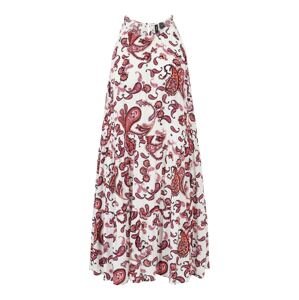 Vero Moda Tall Letné šaty 'PEACE'  krvavo červená / svetločervená / biela