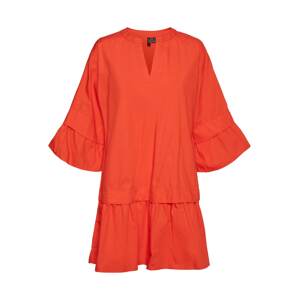 VERO MODA Košeľové šaty 'Lis'  oranžovo červená