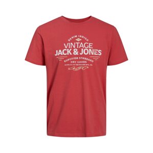 JACK & JONES Tričko 'BLUBOOSTER'  svetložltá / červená / biela