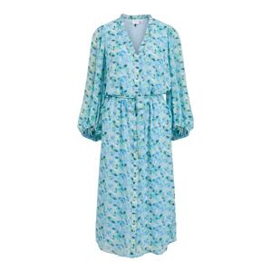 VILA Košeľové šaty 'Feminina'  modrá / svetlomodrá / mätová