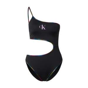 Calvin Klein Swimwear Jednodielne plavky 'Pride'  nebesky modrá / limetková / pastelovo fialová / čierna / biela