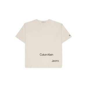 Calvin Klein Jeans Tričko  nebielená / čierna
