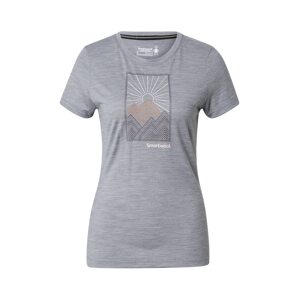 Smartwool Funkčné tričko 'Alpine Start'  sivá / tmavosivá / biela / oranžová