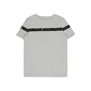 Calvin Klein Jeans Tričko  čierna / biela / sivá melírovaná