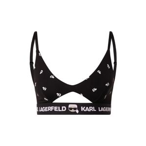 Karl Lagerfeld Podprsenka  čierna / béžová / krémová / šedobiela