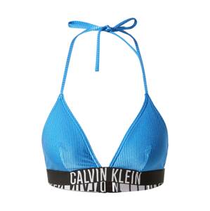 Calvin Klein Swimwear Bikinový top  modrá / čierna / biela