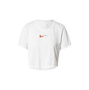 NIKE Funkčné tričko  biela / oranžová / svetlomodrá