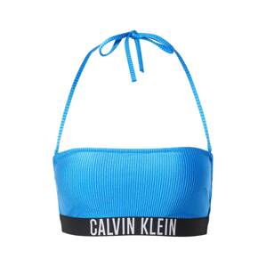 Calvin Klein Swimwear Bikinový top 'Intense Power'  azúrová / čierna / biela