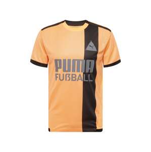 PUMA Funkčné tričko  čierna / oranžová / tmavosivá