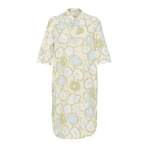 OPUS Košeľové šaty 'Wandro'  pastelovo žltá / biela / svetlomodrá / olivová