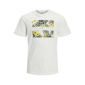 Jack & Jones Junior Tričko 'Venice'  biela / žltá / čierna / zelená