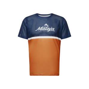 Maloja Funkčné tričko 'Contron'  tmavomodrá / oranžová / biela