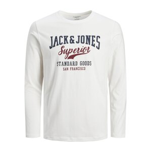 JACK & JONES Tričko  tmavomodrá / tmavočervená / biela