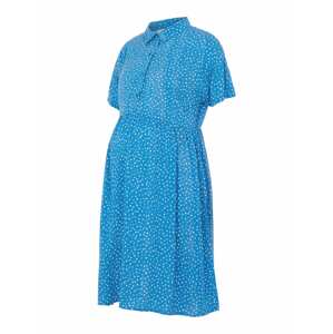 MAMALICIOUS Košeľové šaty 'MERCY LIA'  modrá / biela
