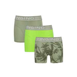 VINGINO Nohavičky  kaki / neónovo zelená / svetlosivá
