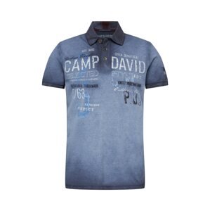 CAMP DAVID Tričko  modrosivá / biela / azúrová / námornícka modrá