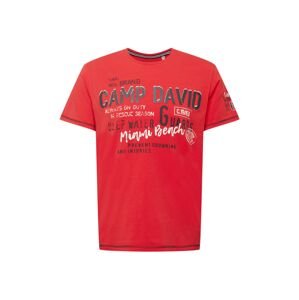 CAMP DAVID Tričko  červená / čierna / sivá