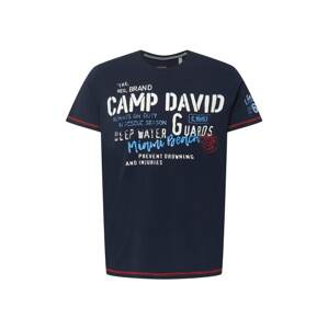 CAMP DAVID Tričko  námornícka modrá / svetlomodrá / červená / biela