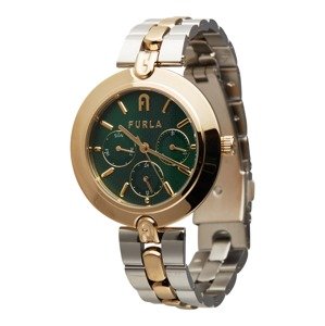 FURLA Analógové hodinky  zelená / strieborná / zlatá