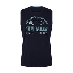 TOM TAILOR Tričko  námornícka modrá / biela / modrozelená