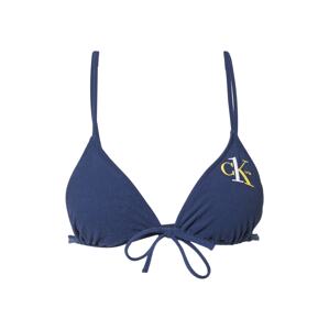 Calvin Klein Swimwear Bikinový top  námornícka modrá / žltá / biela