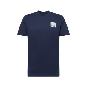 JACK WOLFSKIN Funkčné tričko 'RAINBOW'  námornícka modrá / biela