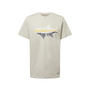 JACK WOLFSKIN Funkčné tričko 'OCEAN LIFE'  tmavomodrá / žltá / sivá / biela