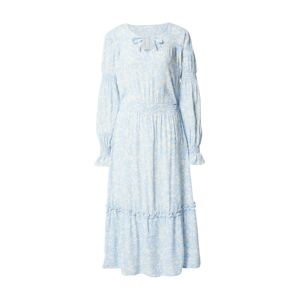 KnowledgeCotton Apparel Košeľové šaty 'FLEUR'  modrá / biela