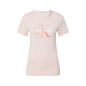 Calvin Klein Jeans Tričko  tmavooranžová / ružová / biela