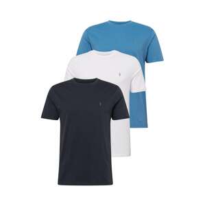 AllSaints Tričko 'BRACE'  indigo / biela / kráľovská modrá