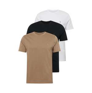 AllSaints Tričko 'BRACE'  svetlohnedá / šedobiela / čierna