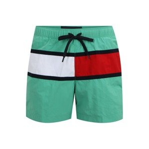 Tommy Hilfiger Underwear Plavecké šortky  nefritová / biela / červená / čierna