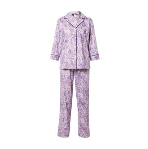 Lauren Ralph Lauren Pyžamo  fialová / svetlofialová / čierna / levanduľová